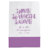 Sac Cadeau Moyen Live Laugh Love lavender mariages invités cadeau s (Dos)