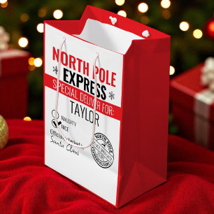 Sac Cadeau Moyen Livraison d'Express personnalisée au pôle Nord Noë