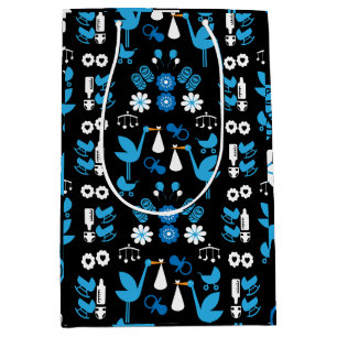 Sac Cadeau Moyen Livraison Twin Boy Stalk Blue