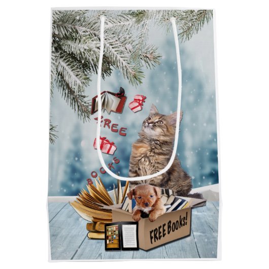 Sac Cadeau Moyen Livres gratuits pour Noël (Dos)
