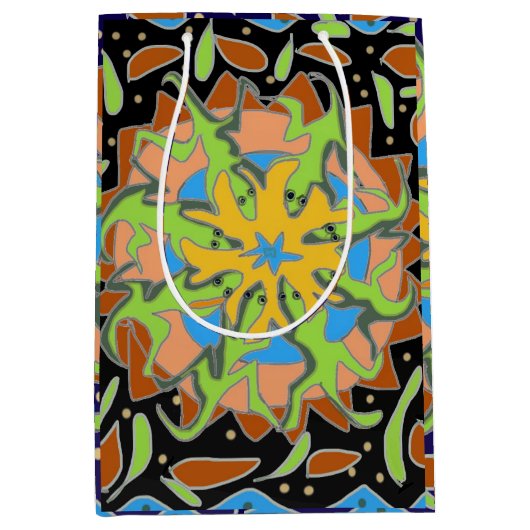 Sac Cadeau Moyen Lizard Mandala (Devant)