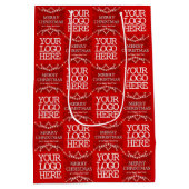 Sac Cadeau Moyen Logo D'Affaires Joyeux Noël Et Bonne Année (Dos)