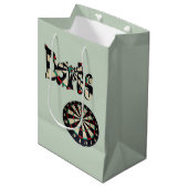 Sac Cadeau Moyen Logo de fléchettes et cible, (Devant Angle)