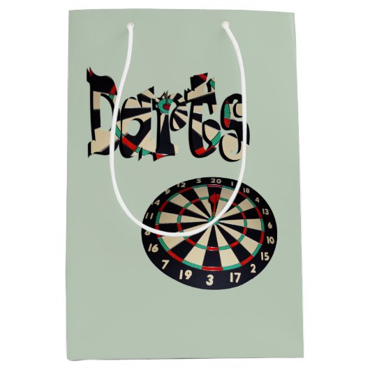 Sac Cadeau Moyen Logo de fléchettes et cible, (Devant)