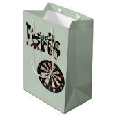 Sac Cadeau Moyen Logo de fléchettes et cible, (Dos Angle)