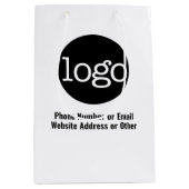 Sac Cadeau Moyen Logo de l'entreprise de bureau de base Texte CAN E (Devant)