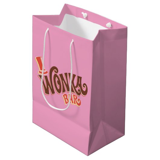 Sac Cadeau Moyen Logo de Wonka Bar (Devant Angle)