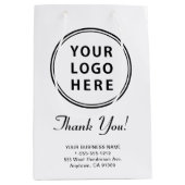 Sac Cadeau Moyen Logo d'entreprise Merci (Devant)
