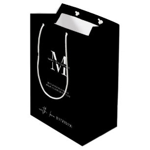Sac Cadeau Moyen Logo d'entreprise minimaliste de marque Événement