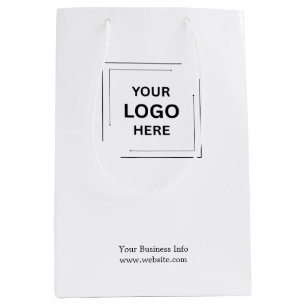 Sac Cadeau Moyen Logo d'entreprise Moderne Minimaliste Moyen pour
