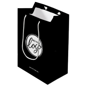Sac Cadeau Moyen Logo d'entreprise personnalisé avec texte personna