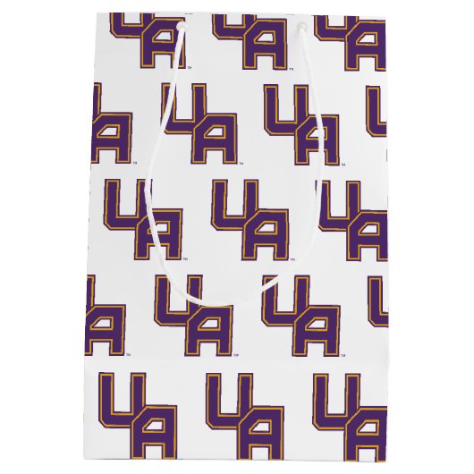 Sac Cadeau Moyen Logo des initiales de l'Université d'Albany (Dos)