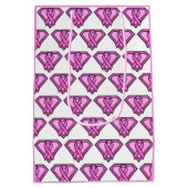 Sac Cadeau Moyen Logo Diamant de Sensibilisation au Cancer du Sein  (Dos)