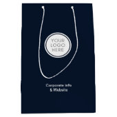 Sac Cadeau Moyen Logo Entreprise Blue Minimalist (Devant)