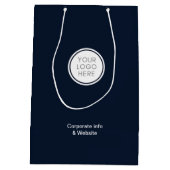 Sac Cadeau Moyen Logo Entreprise Blue Minimalist (Dos)