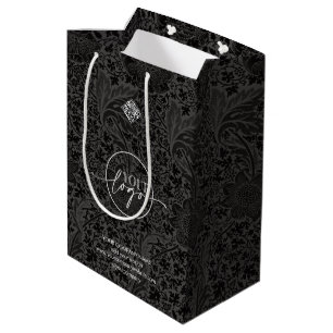Sac Cadeau Moyen Logo Floral Entreprise QR CODE Marketing d'entrepr