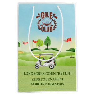 Sac Cadeau Moyen Logo pour le tournoi de golf en club / entreprise 