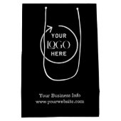 Sac Cadeau Moyen Logo professionnel | Entreprise (Dos)