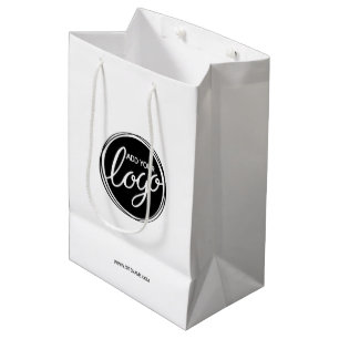 Sac Cadeau Moyen Logo professionnel personnalisé avec texte personn