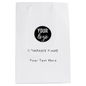 Sac Cadeau Moyen Logo professionnel personnalisé QR Code Social Med (Devant)