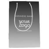 Sac Cadeau Moyen Logo promotionnel moderne & Texte | Couleur modifi (Devant)