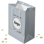 Sac Cadeau Moyen Logo Simple Avec Bleu Entreprise Texte
