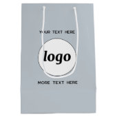 Sac Cadeau Moyen Logo Simple Avec Bleu Entreprise Texte (Dos)