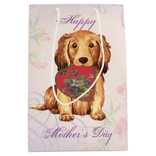 Sac Cadeau Moyen Longue Dachshund Heart Maman
