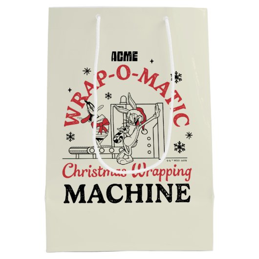 Sac Cadeau Moyen LOONEY TUNES™ | Machine à envelopper ACME-O-Matic (Dos)