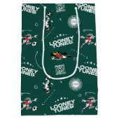 Sac Cadeau Moyen LOONEY TUNES™ Soccer Playbook Pattern (Dos)