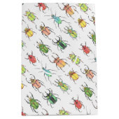Sac Cadeau Moyen Love Bugs Aquarelle Beetles avec Coeurs Valentine (Devant)