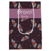 Sac Cadeau Moyen Love Note : Doodles for Music Lovers Pink (Dos)