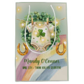 Sac Cadeau Moyen Lucky Charm Shamrock et Baby shower Rainbow (Devant)