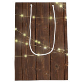 Sac Cadeau Moyen Lumières mariages Sur Bois Avec Noms (Dos)