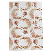 Sac Cadeau Moyen Lunes et fleurs roses (Dos)