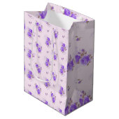 Sac Cadeau Moyen Luxe floral (Devant Angle)