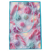 Sac Cadeau Moyen Luxury Candy Cane Christmas Gift Bag (Devant)