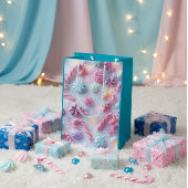 Sac Cadeau Moyen Luxury Candy Cane Christmas Gift Bag