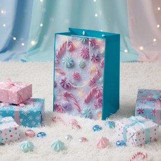 Sac Cadeau Moyen Luxury Candy Cane Christmas Gift Bag