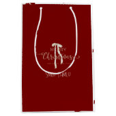 Sac Cadeau Moyen Luxury Christmas Personalized Merry Christmas  (Devant)
