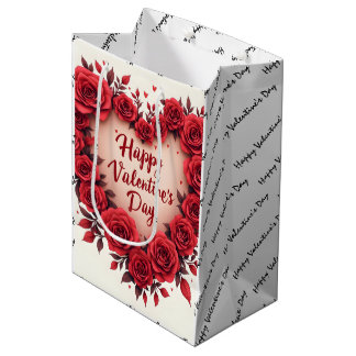 Sac Cadeau Moyen Luxury Floral Beautiful Love Modern Collection