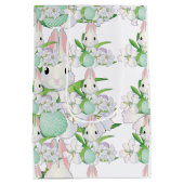 Sac Cadeau Moyen Lys blancs lapins de Pâques (Dos)