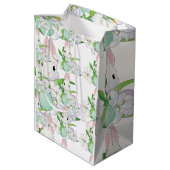 Sac Cadeau Moyen Lys blancs lapins de Pâques (Dos Angle)