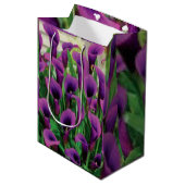 Sac Cadeau Moyen Lys de Calla mauve (Devant Angle)