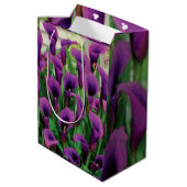 Sac Cadeau Moyen Lys de Calla mauve (Dos Angle)