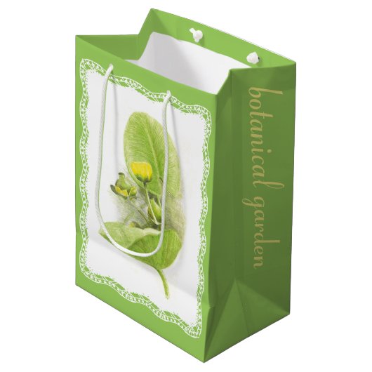 Sac Cadeau Moyen Lys de fleurs (Devant Angle)