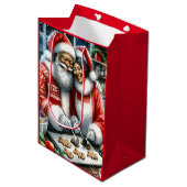 Sac Cadeau Moyen M. et Mme Clause Jolie Noël (Devant Angle)