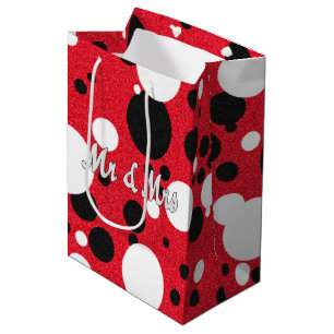Sac Cadeau Moyen M. et Mme partie de partie de souris de point de