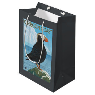 Sac Cadeau Moyen Macareux tufté de côte de l'Orégon