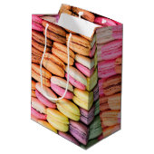 Sac Cadeau Moyen Macarons Colorés (Dos Angle)